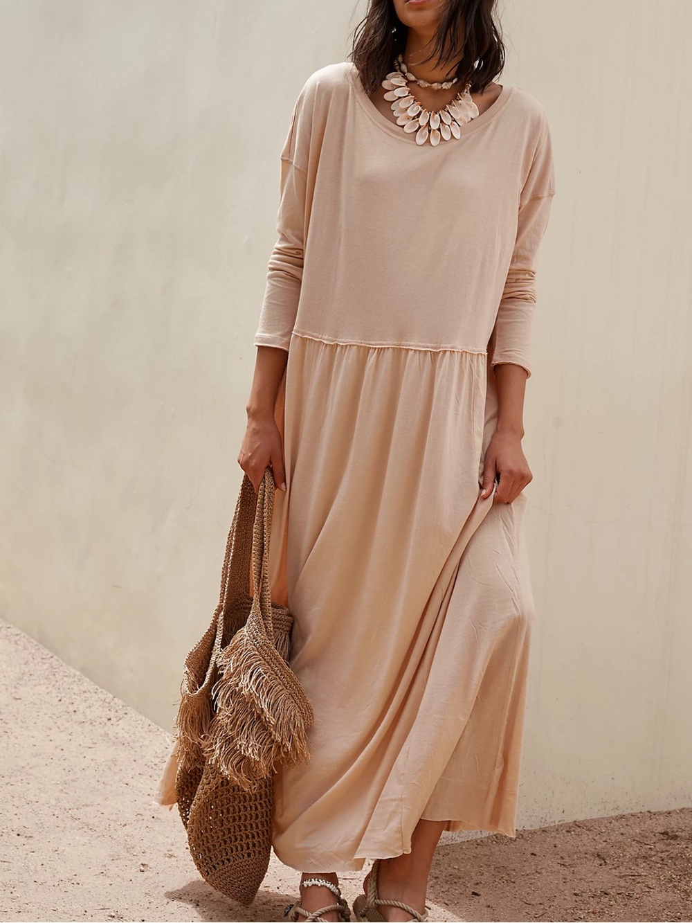FP Beach Anytime Cotton Midi Dress Size XS